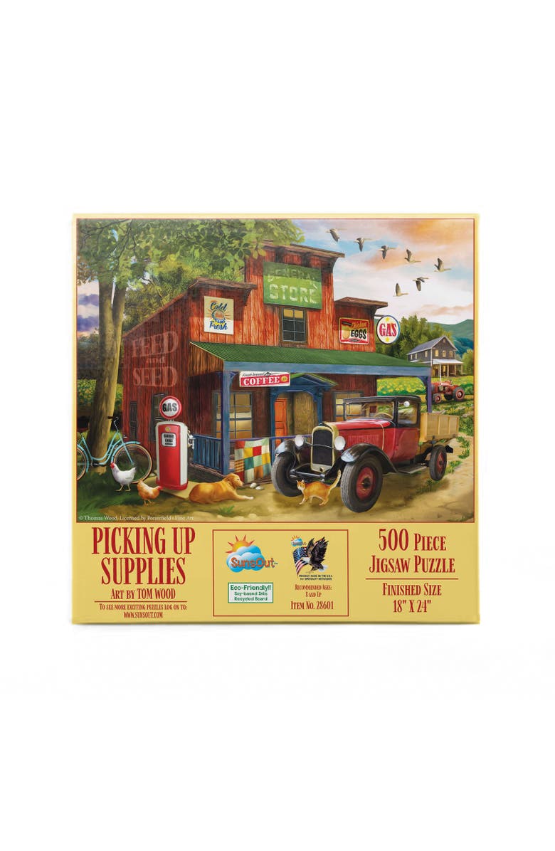 Sunsout Picking Up Supplies 500 piece Jigsaw Puzzle for Adults, Alternate, color, Multicolor