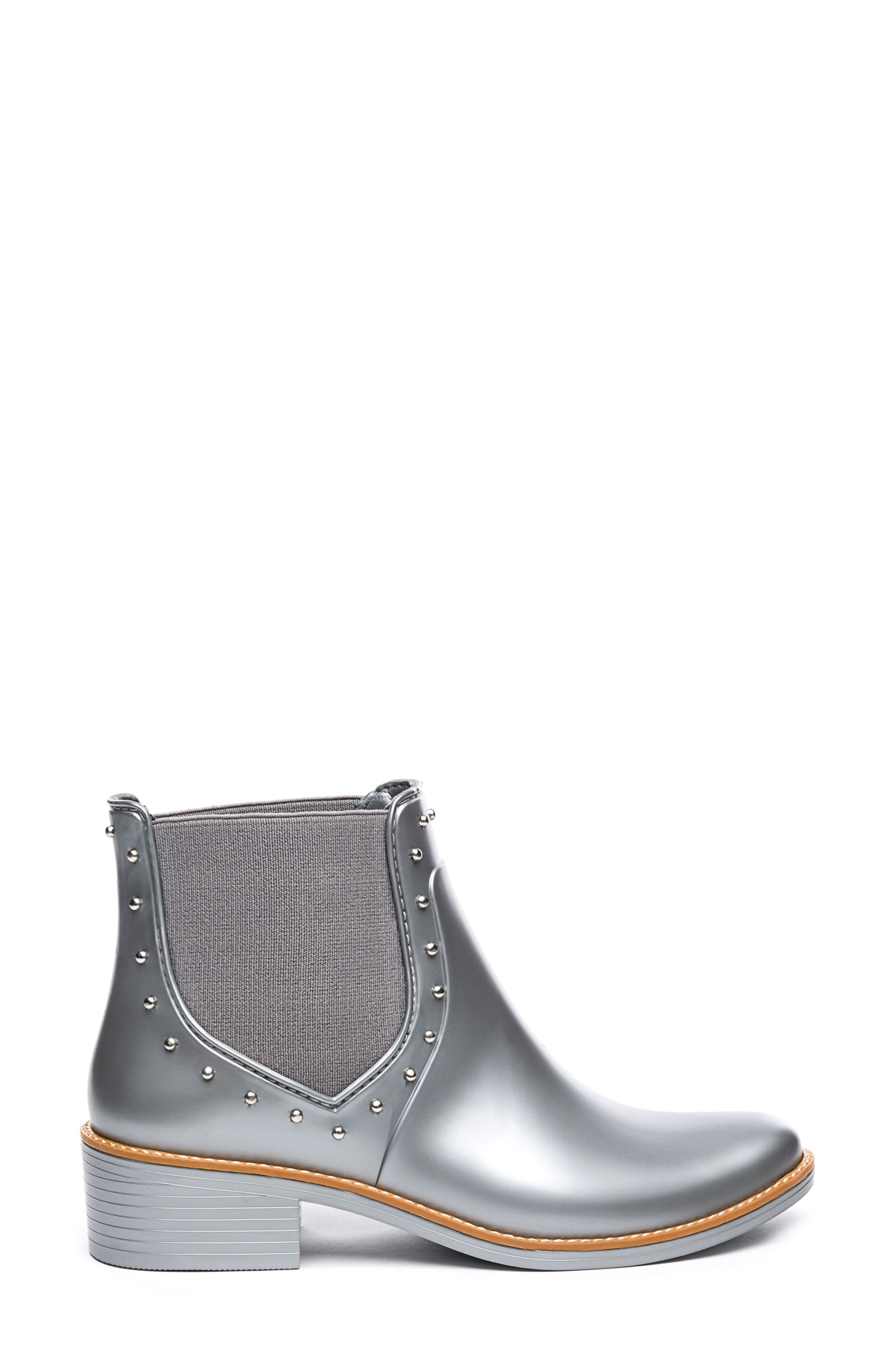 Bernardo Peyton Waterproof Rain Bootie, Alternate, color, PEWTER