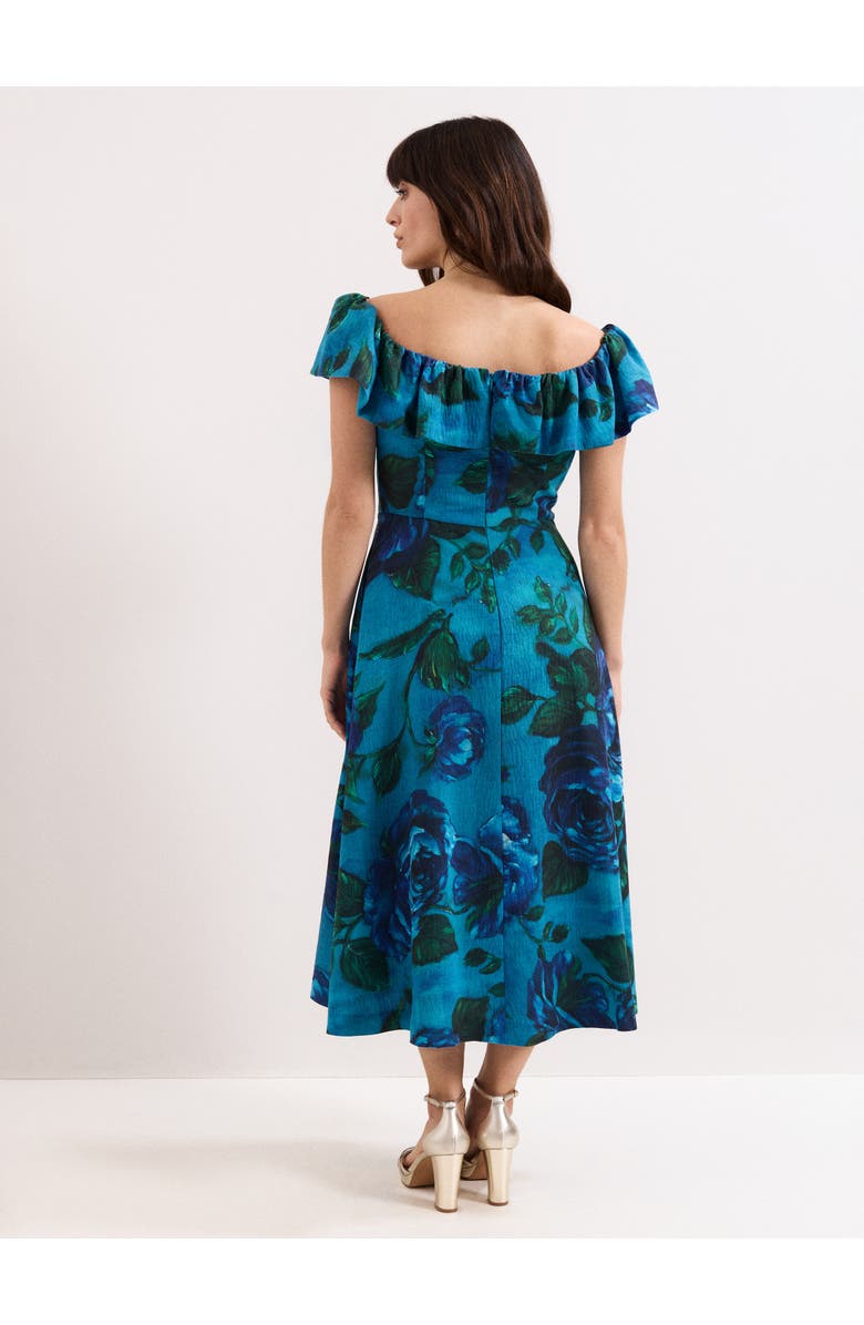 Phase Eight Brianne Floral Midi Dress, Alternate, color, Blue