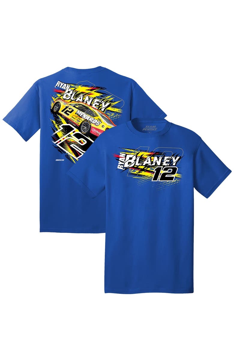 TEAM PENSKE Men's Team Penske Royal Ryan Blaney Menards Cardell #12 Car T-Shirt, Main, color, Royal