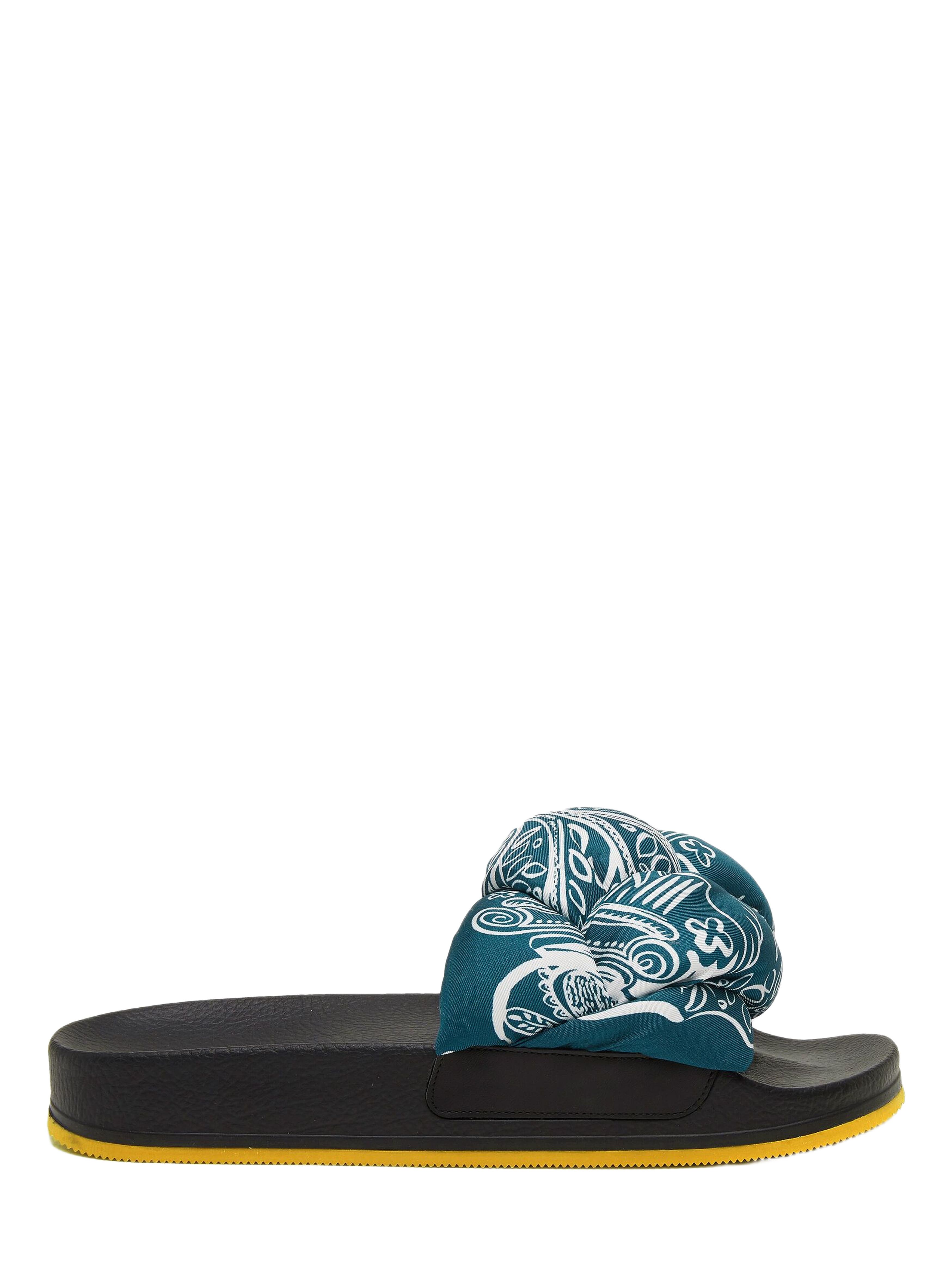 La DoubleJ Treccia Slides Ionic Blue Petro, Alternate, color, Ionic Blue Petro