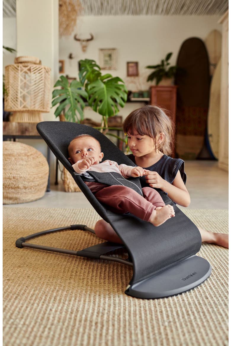 Bouncer Bliss Convertible Jersey Baby Bouncer, Alternate, color, CHARCOAL