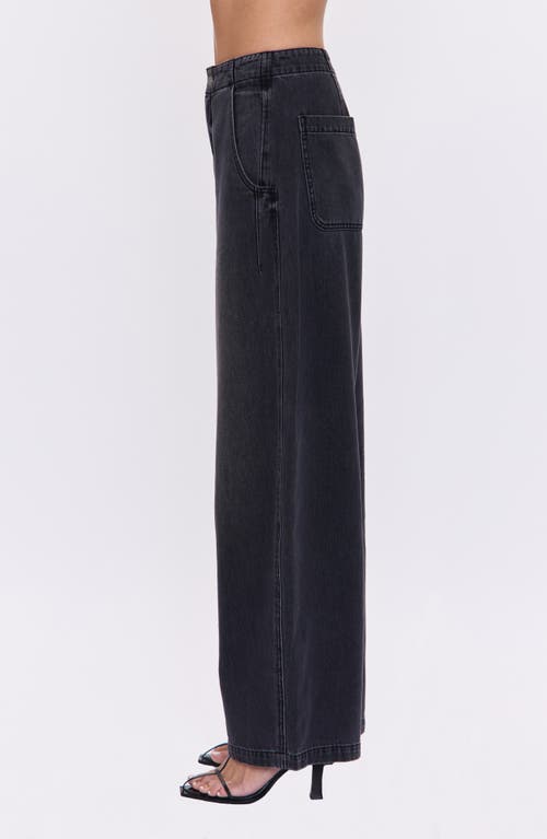Pistola Lottie High Waist Wide Leg Jeans In Black