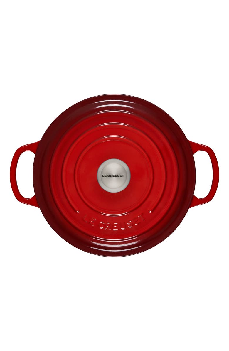 Le Creuset 3 1/2-Quart Signature Round Enamel Cast Iron French/Dutch Oven, Alternate, color, Cerise