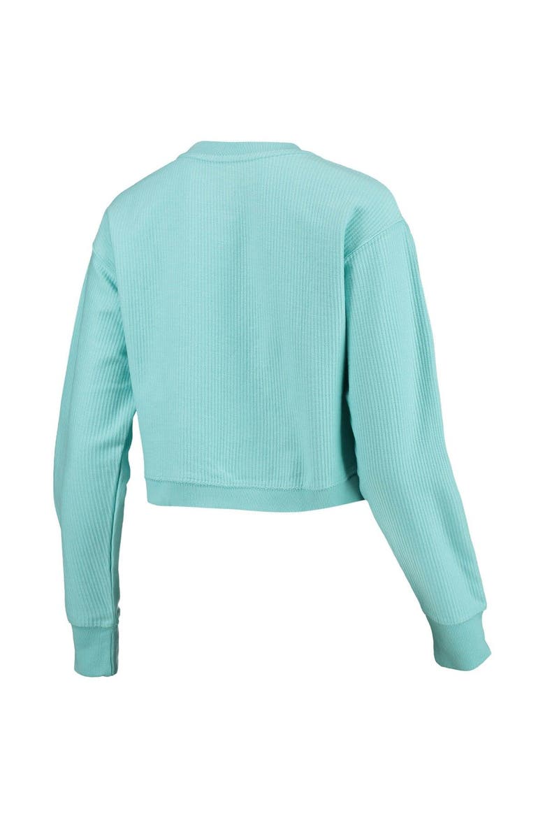 Women's League Collegiate Wear Light Blue Wisconsin Badgers Corded Timber Crop Pullover Sweatshirt, Alternate, color, Light Blue