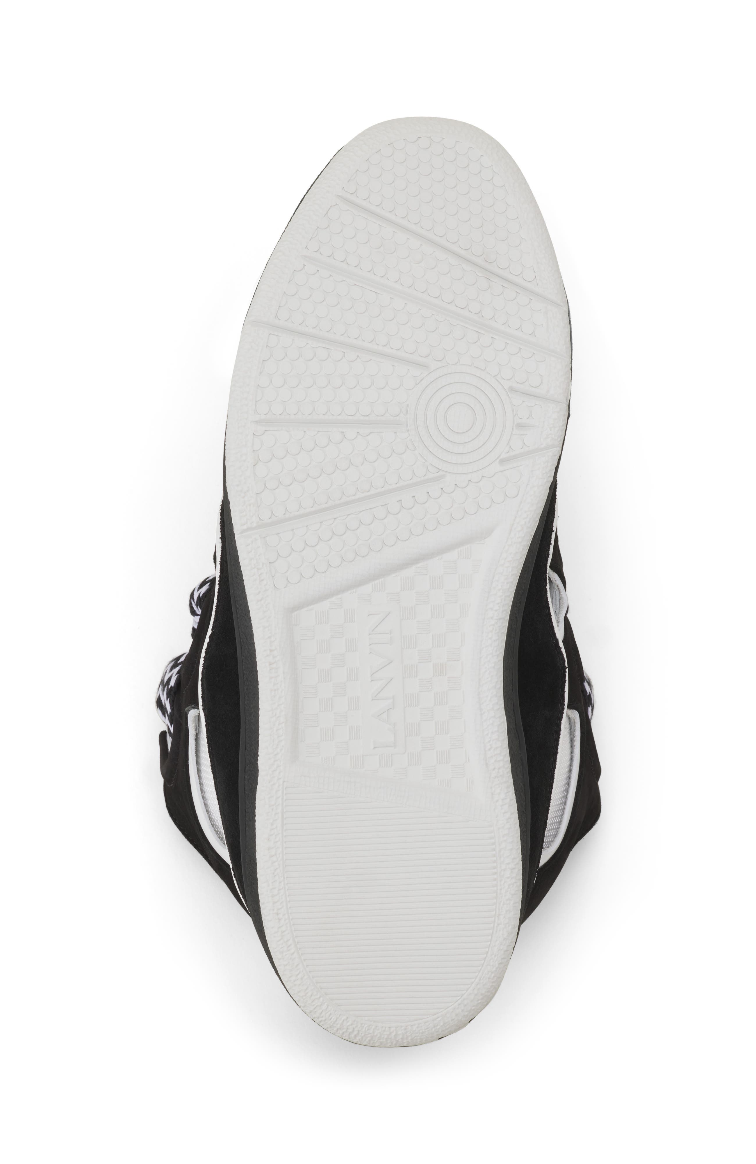 Lanvin Curb Sneakers In Leather, Alternate, color, Black/White