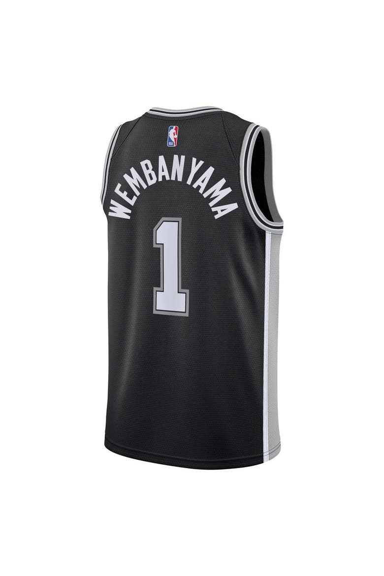 Youth Nike Victor Wembanyama Black San Antonio Spurs Swingman Jersey - Icon Edition, Alternate, color, Black