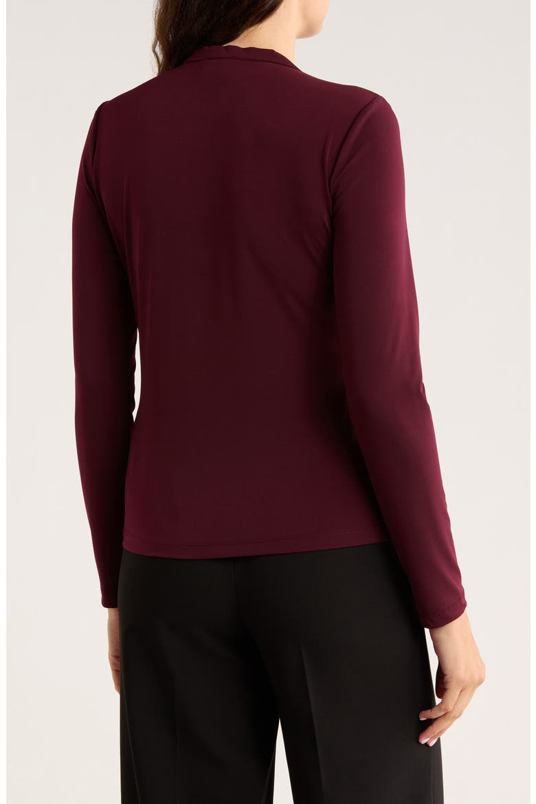 Long Sleeve Snap Button Top, Alternate, color, OXBLOOD RED