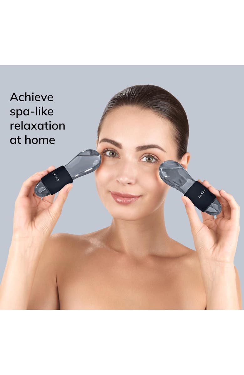 GESKE SmartAppGuided Cool & Warm Duo Eye Massager | 7 in 1, Alternate, color, Black