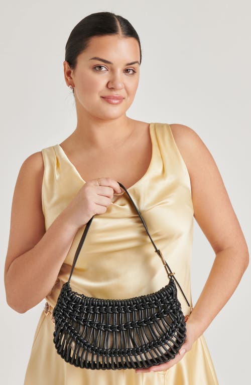 Dolce Vita Cannes Faux Leather Baguette Bag In Black