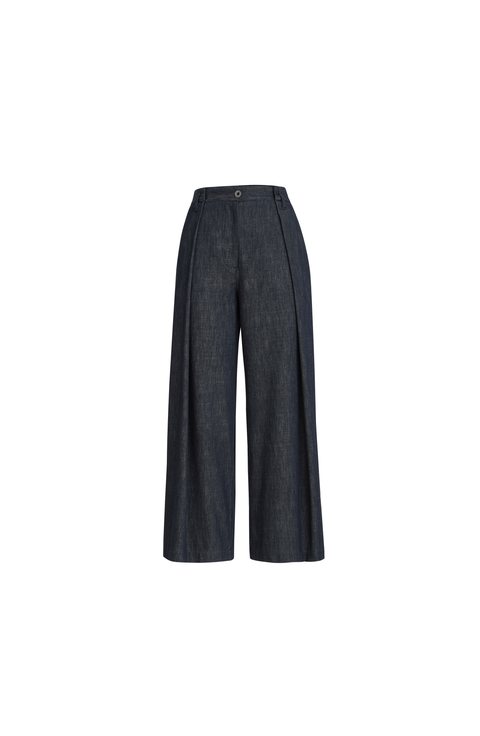 Pleated A-line trousers
