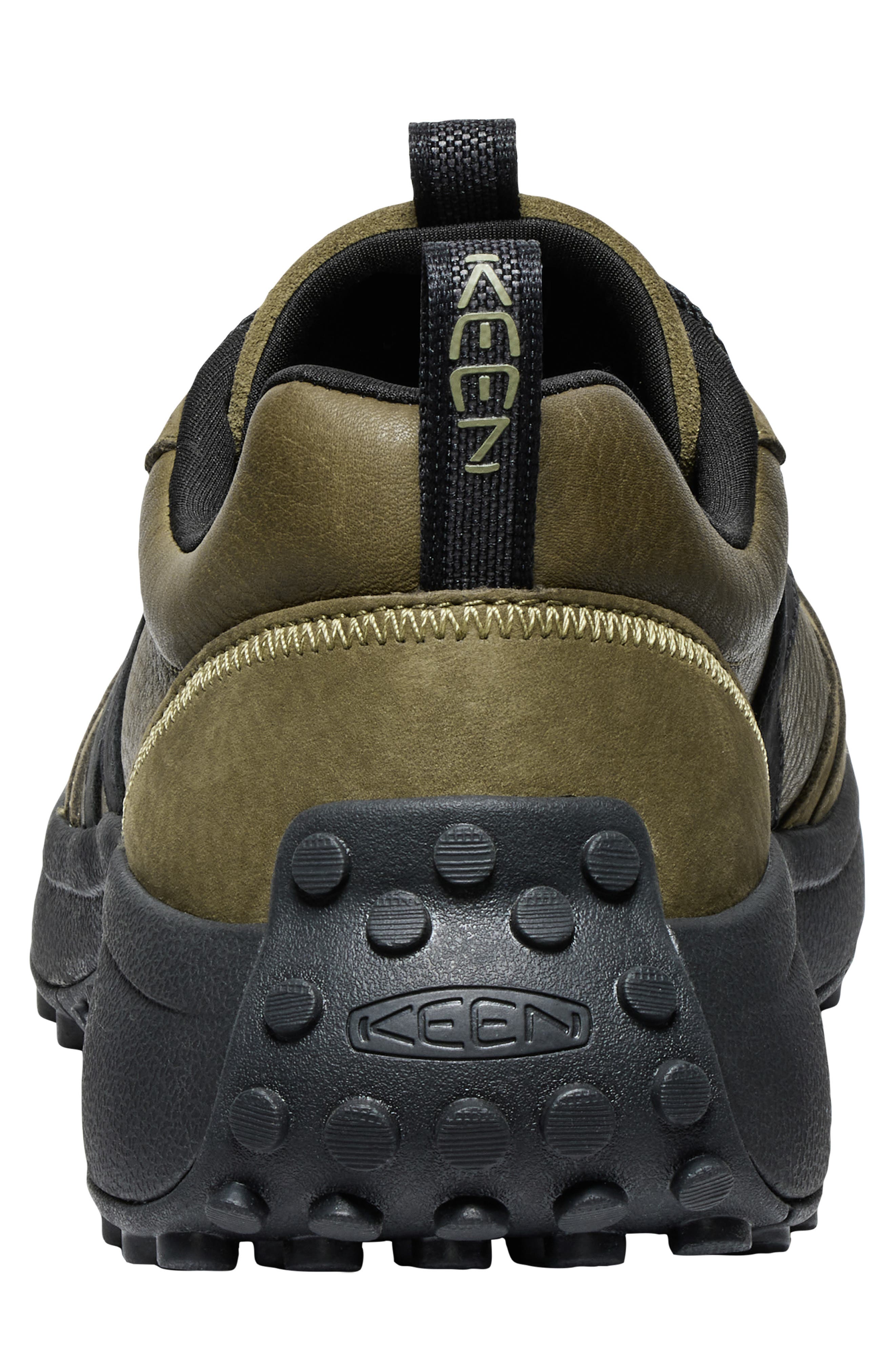 KEEN KS86 Lea Sneaker, Alternate, color, Dark Olive/ Black