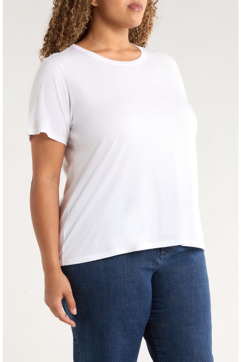 Crewneck Organic Cotton T-Shirt, Alternate, color, WHITE