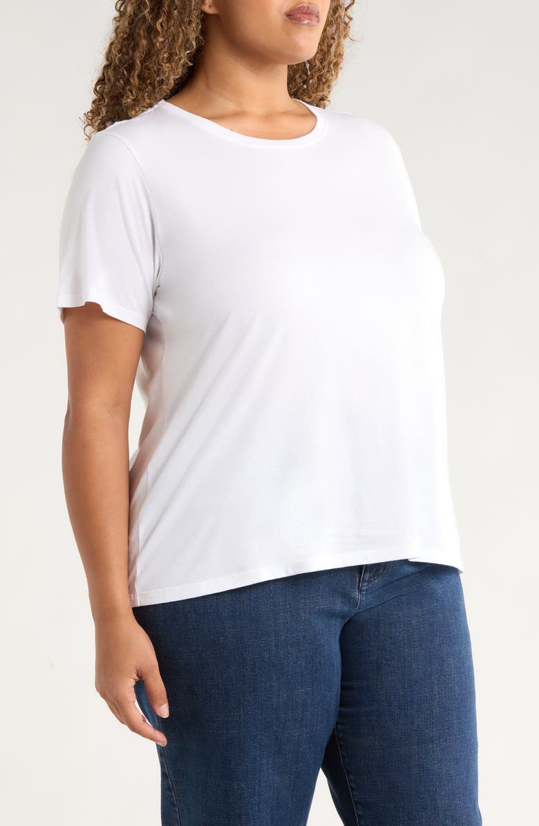 Eileen Fisher Crewneck Organic Cotton T-Shirt, Alternate, color, White