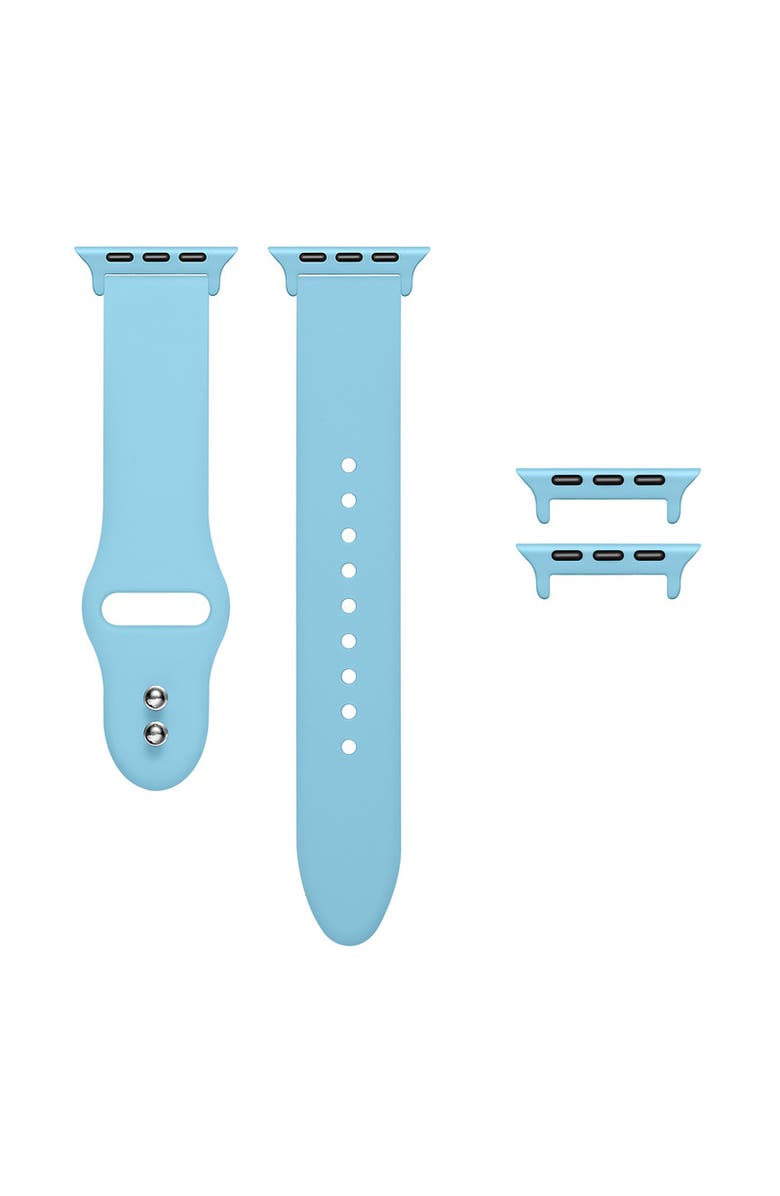 Posh Tech Silicone Band for Apple Watch, Alternate, color, Retro Blue