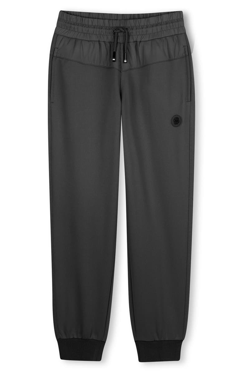 BOSS Kidswear Kids' Fleece & Nylon Joggers, Alternate, color, Black