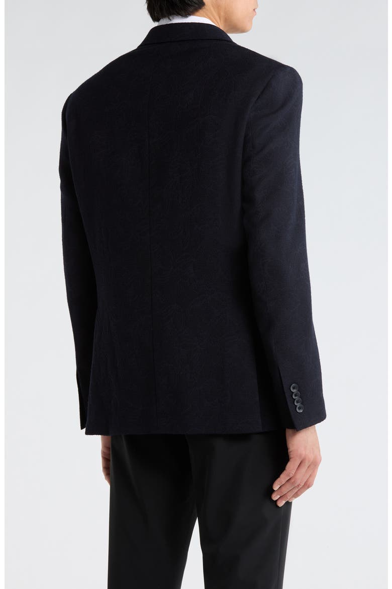 Erie Floral Stretch Wool Blazer, Alternate, color, NAVY