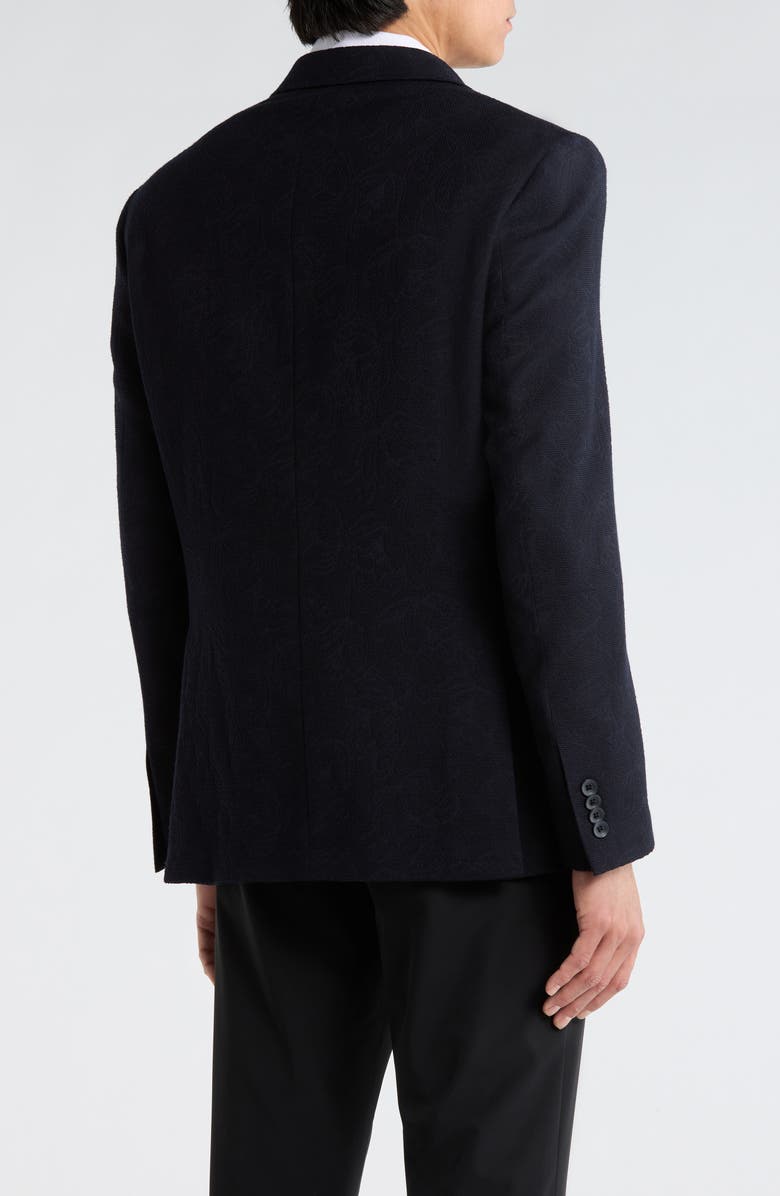 Jack Victor Erie Floral Stretch Wool Balzer, Alternate, color, Navy