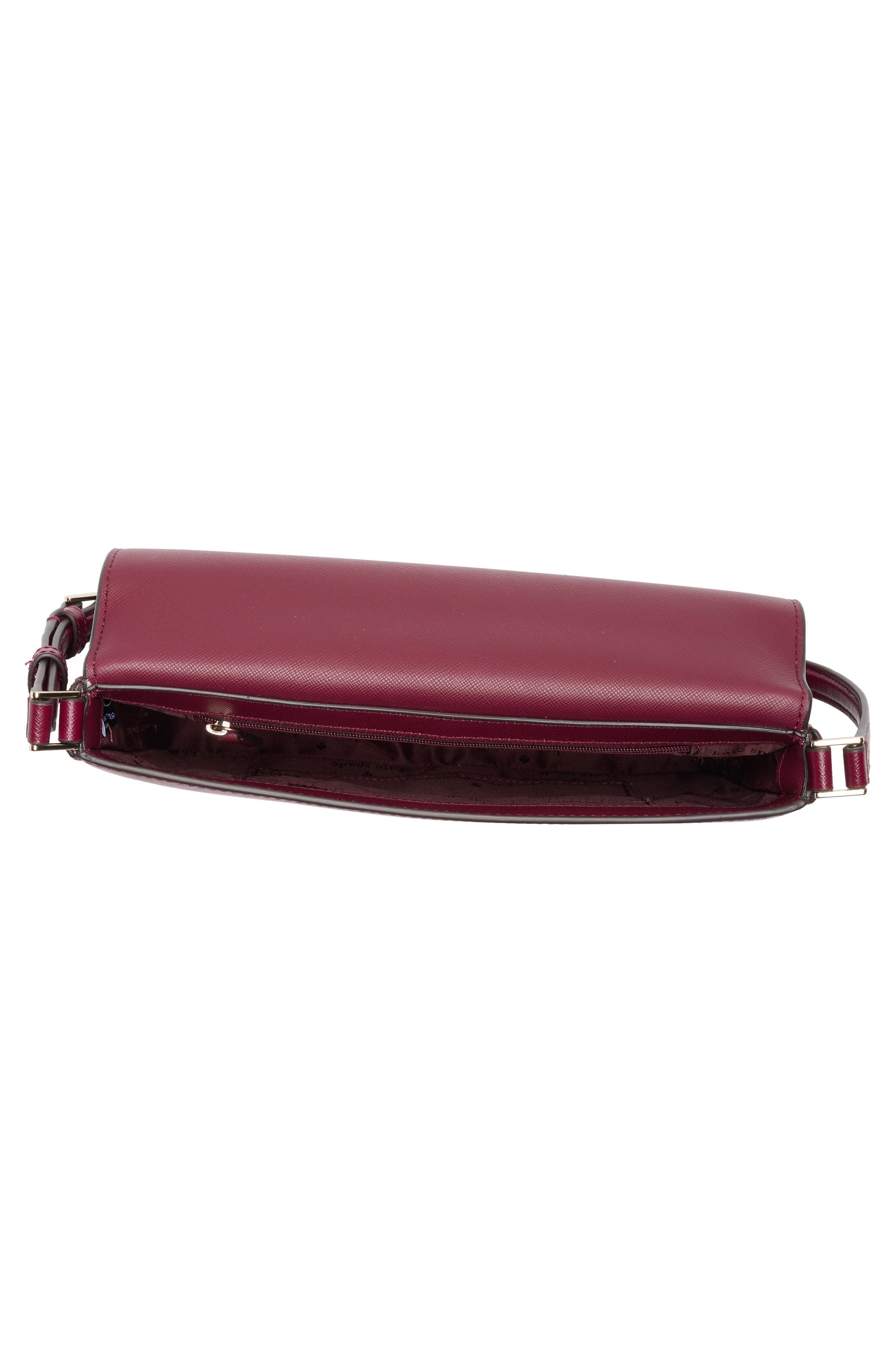 staci saffiano leather shoulder bag, Alternate, color, BLACKBERRY PRESERVES
