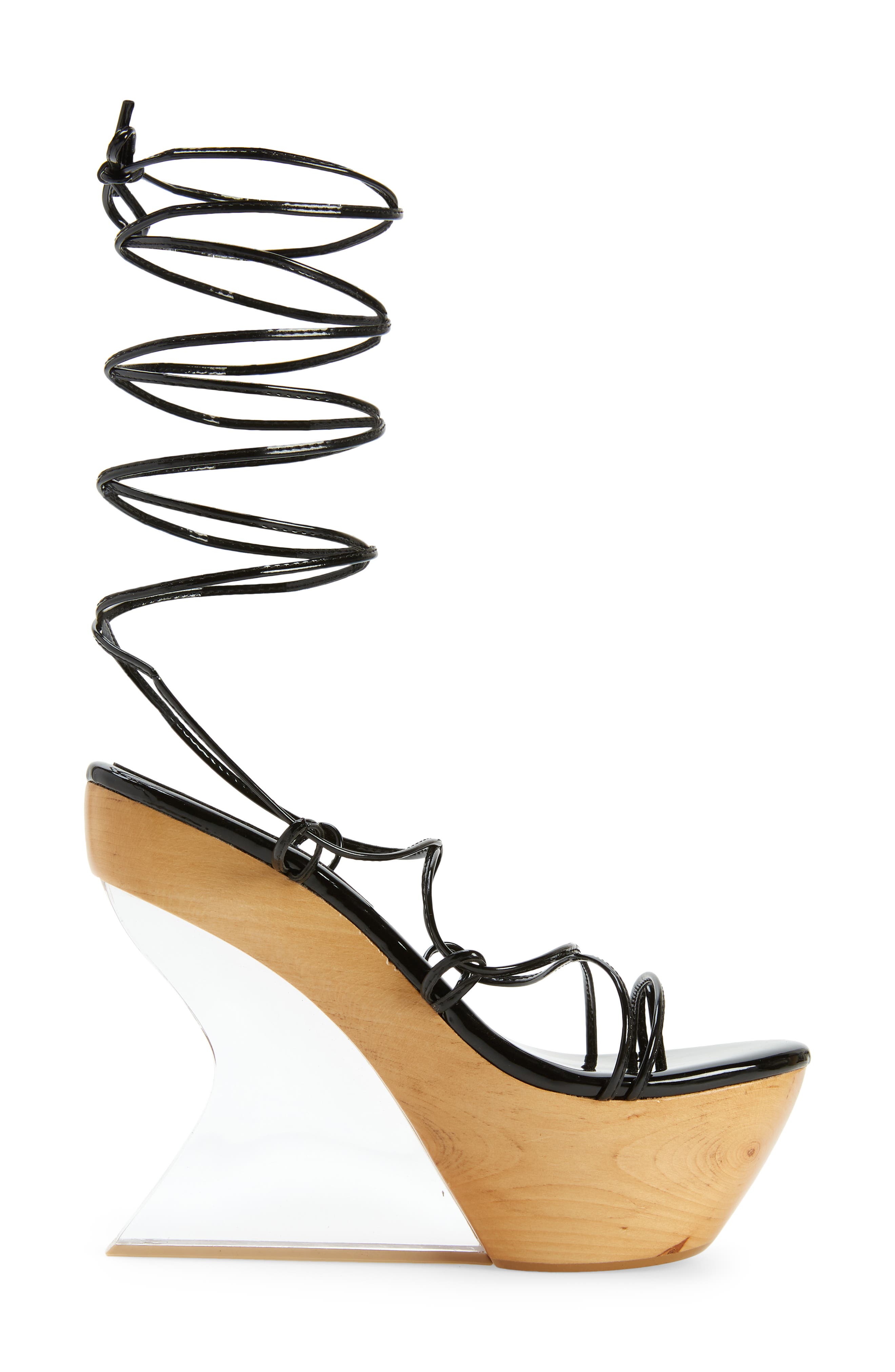 Jeffrey Campbell Droid Ankle Tie Platform Wedge Sandal, Alternate, color, 