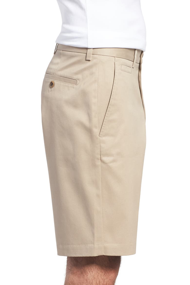 Nordstrom Smartcare™ Flat Front Shorts, Alternate, color, TAN