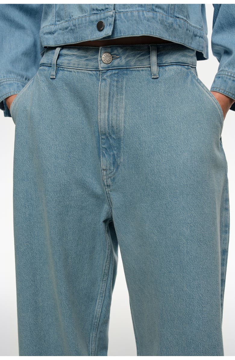 Bimba y Lola Fluid Straight-leg Denim With Pleats, Alternate, color, Light Denim Blue