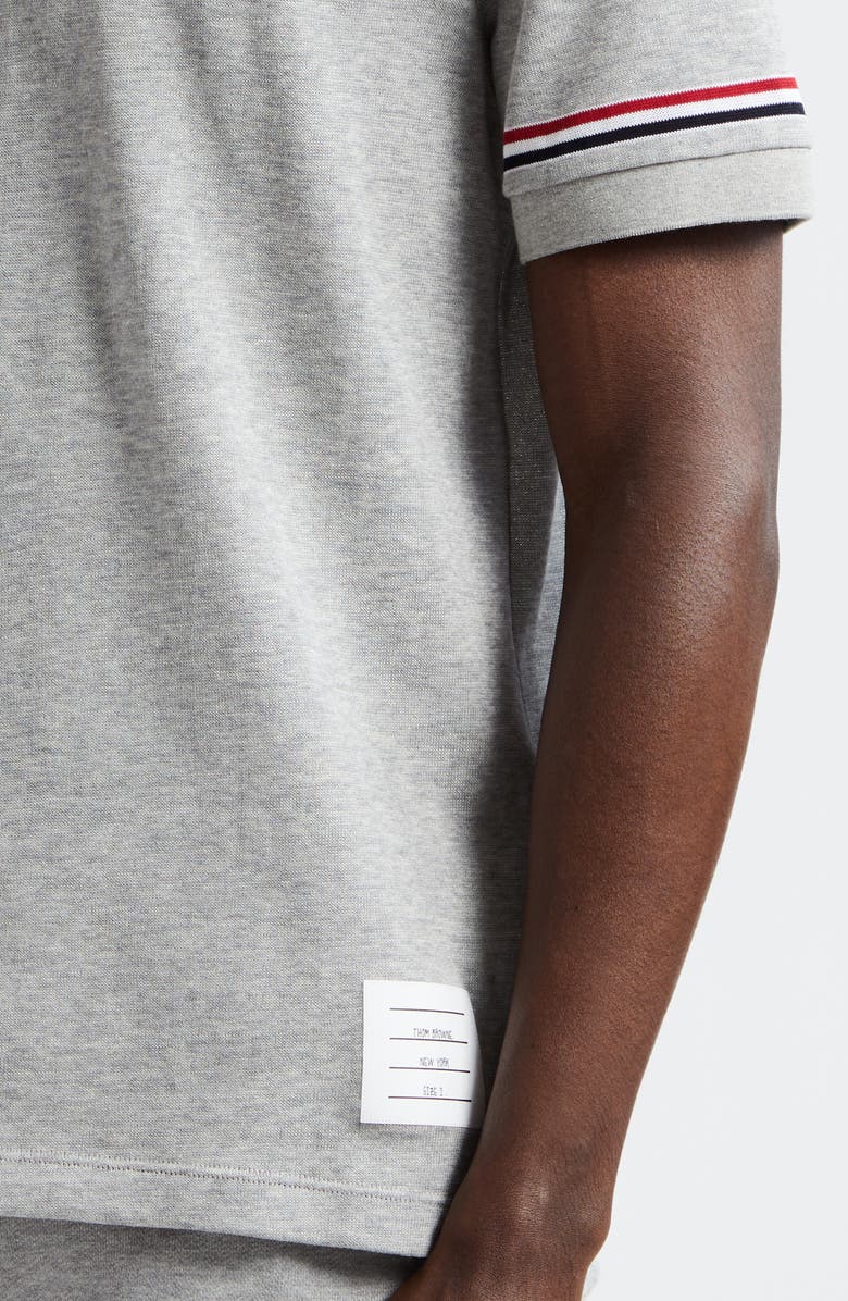 Thom Browne Stripe Sleeve Cotton T-Shirt, Alternate, color,