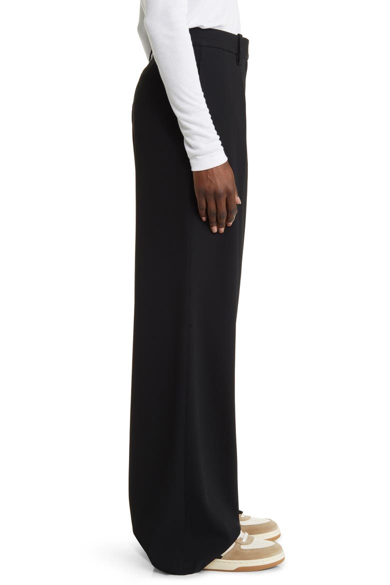 Bennett Wide Leg Crepe Pants, Alternate, color, BLACK