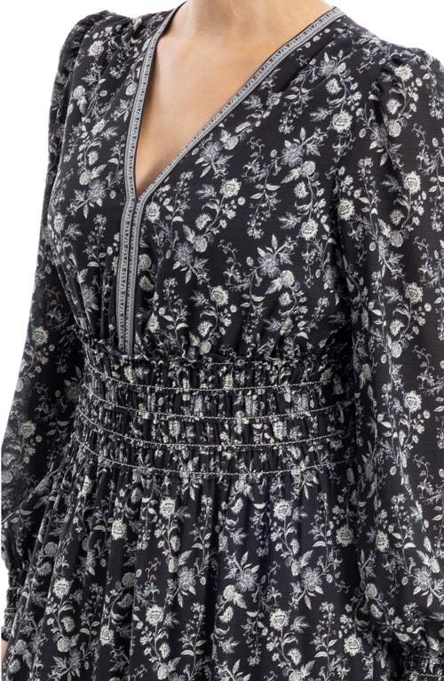 Max Studio Long Sleeve Tiered Maxi Dress