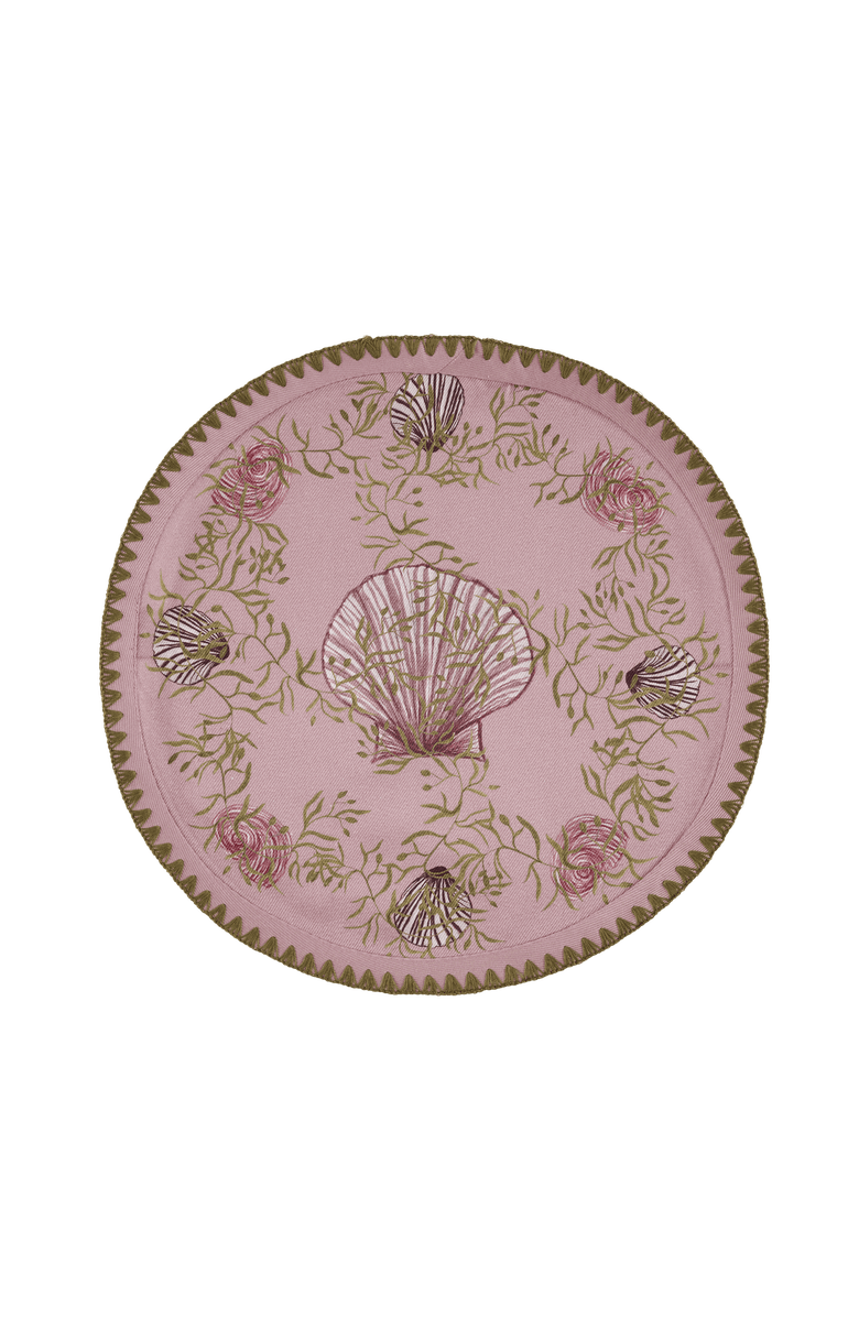 Sophie Williamson Design Round Placemats Mussels from Brussels - Set of 6, Main, color, Pink