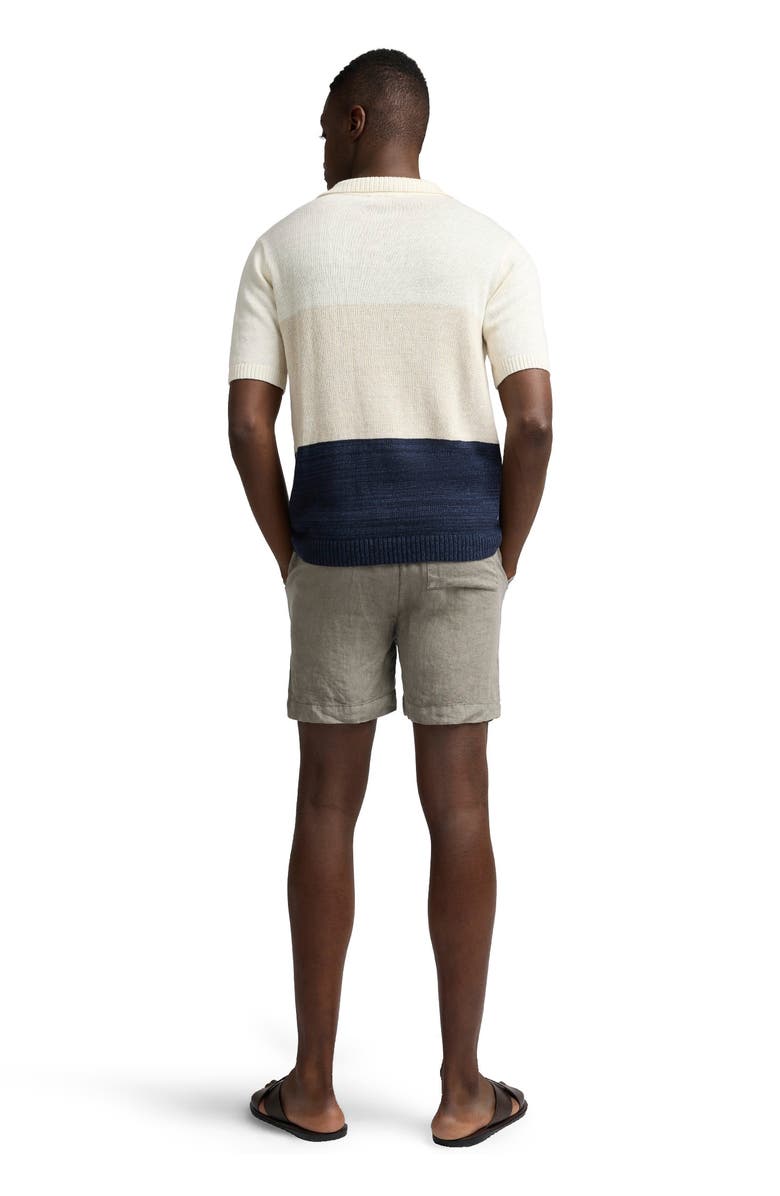 Onia Silk Linen Short Sleeve Johnny Polo, Alternate, color, 