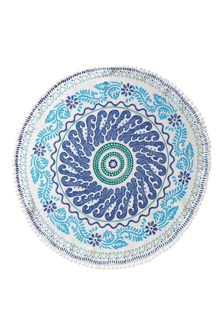 Cita Round Resort Towel, Main, color, INDIGO