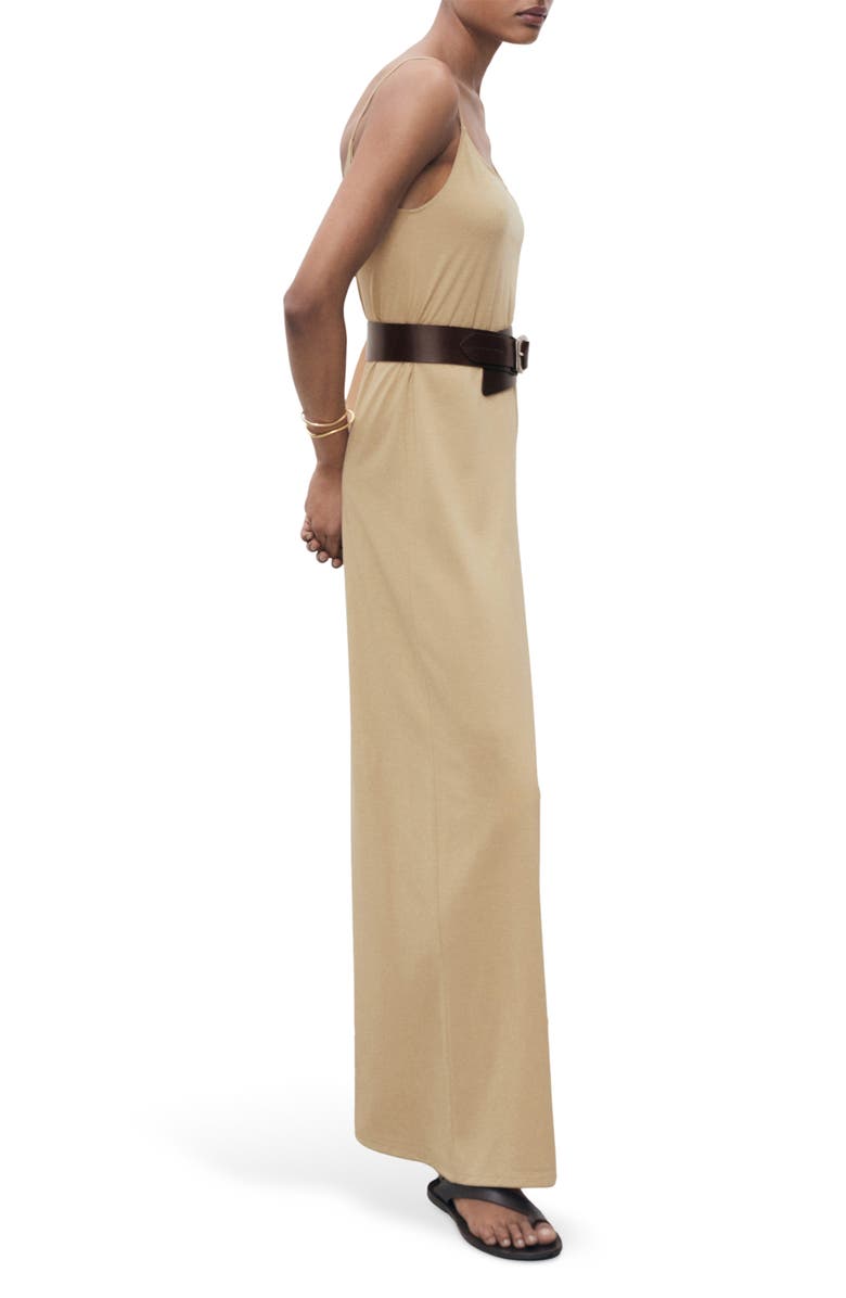 MANGO Sleeveless Wide Leg Jumpsuit, Alternate, color, Medium Brown