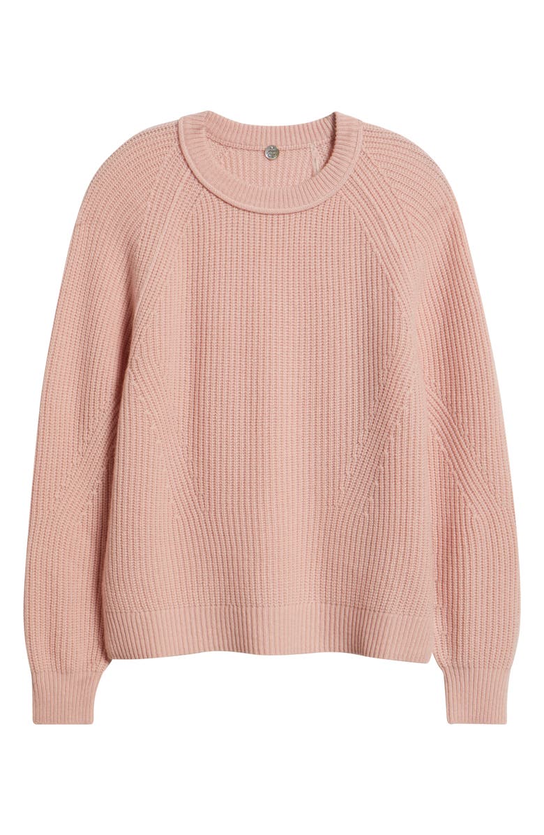 MARGARET O'LEARY Brittany Crewneck Cashmere Sweater, Alternate, color, Blush