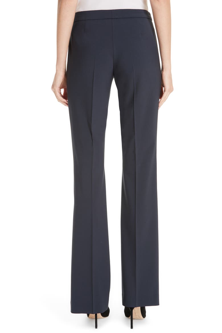 Tulea Side Zip Tropical Stretch Wool Trousers, Alternate, color, NAVY
