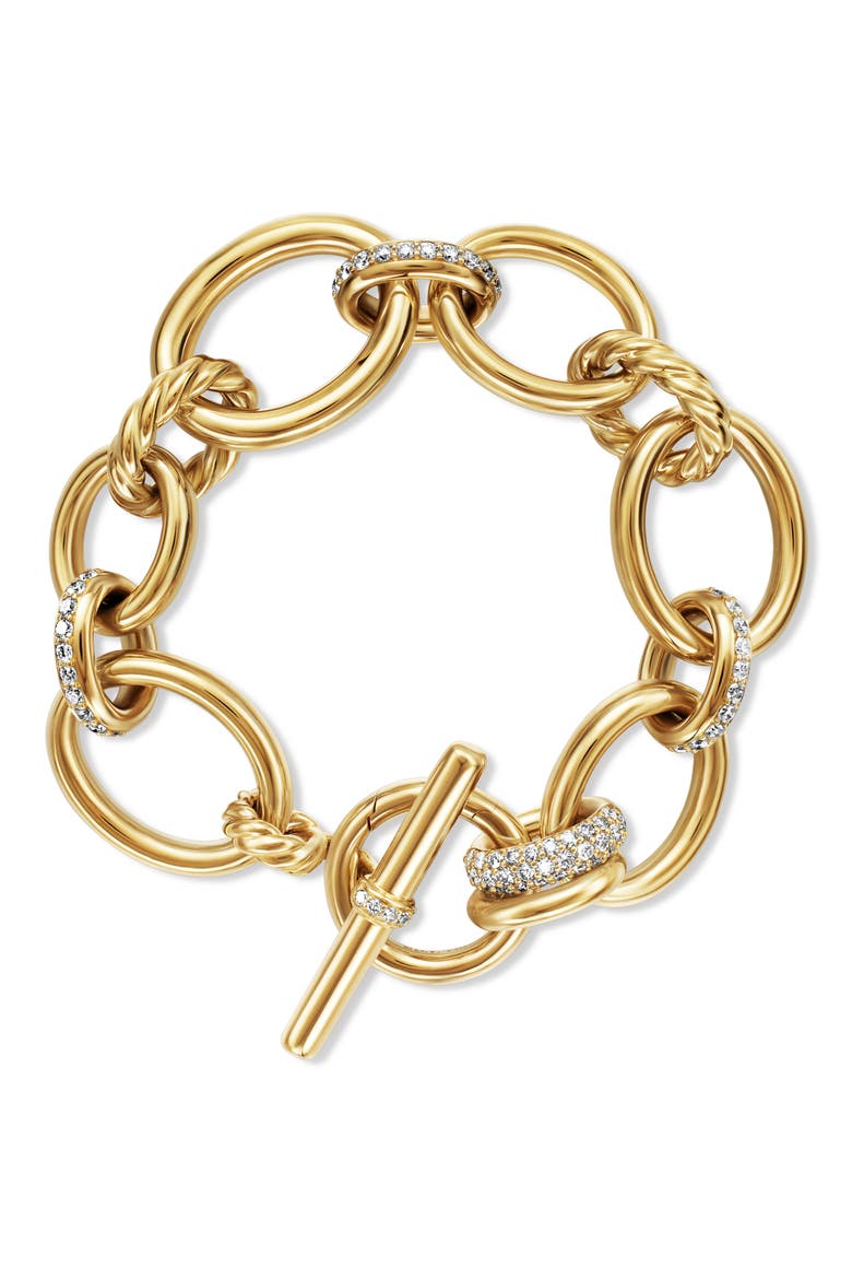 Mercer Mixed Link Bracelet, Alternate, color, 18K YELLOW GOLD/ DIAMOND