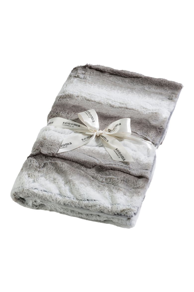 Lavender Spa Blankie, Main, color, PLATINUM/WHITE