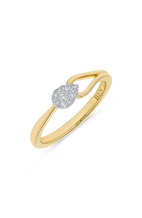 14K Gold Pavé Diamond Stackable Ring