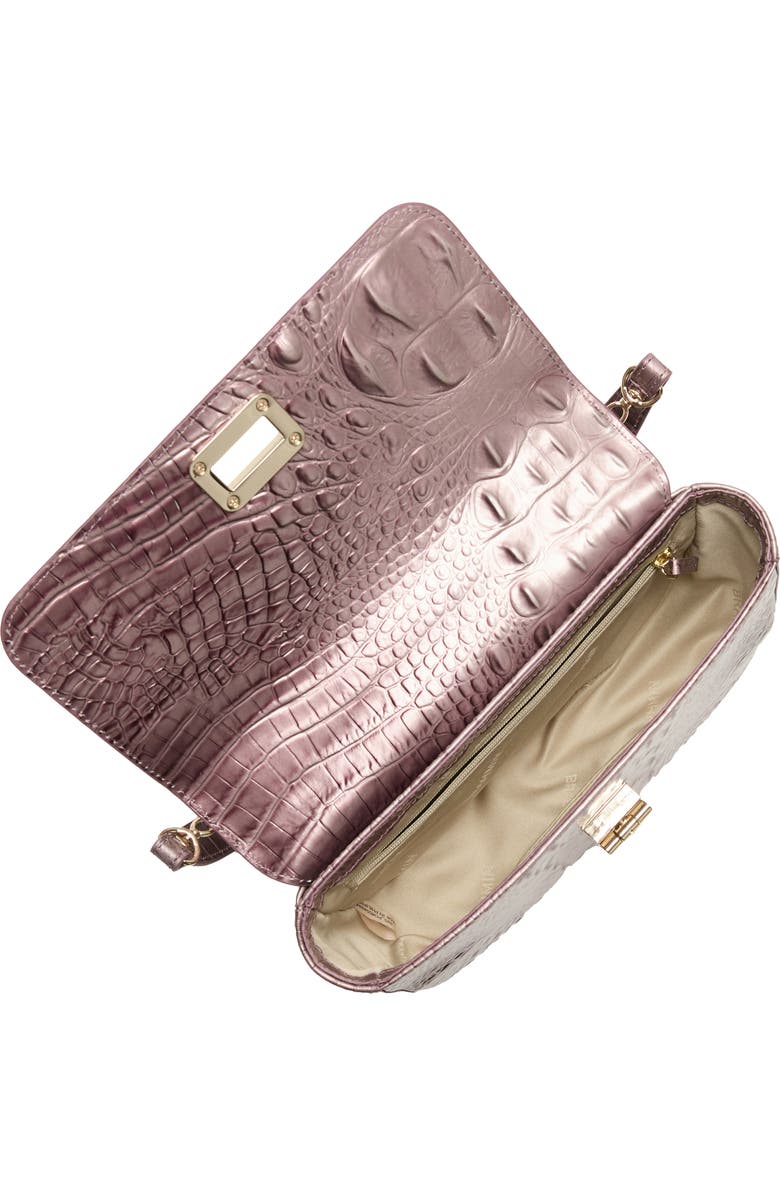 Brahmin Rosa Croc Embossed Leather Convertible Crossbody Bag, Alternate, color,