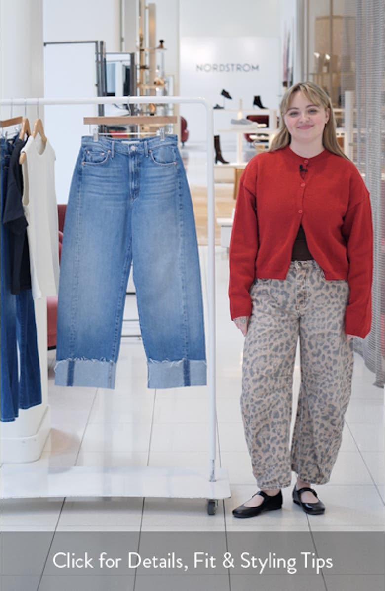 The Half-Pipe Frayed High Waist Ankle Barrel Jeans, sales video thumbnail