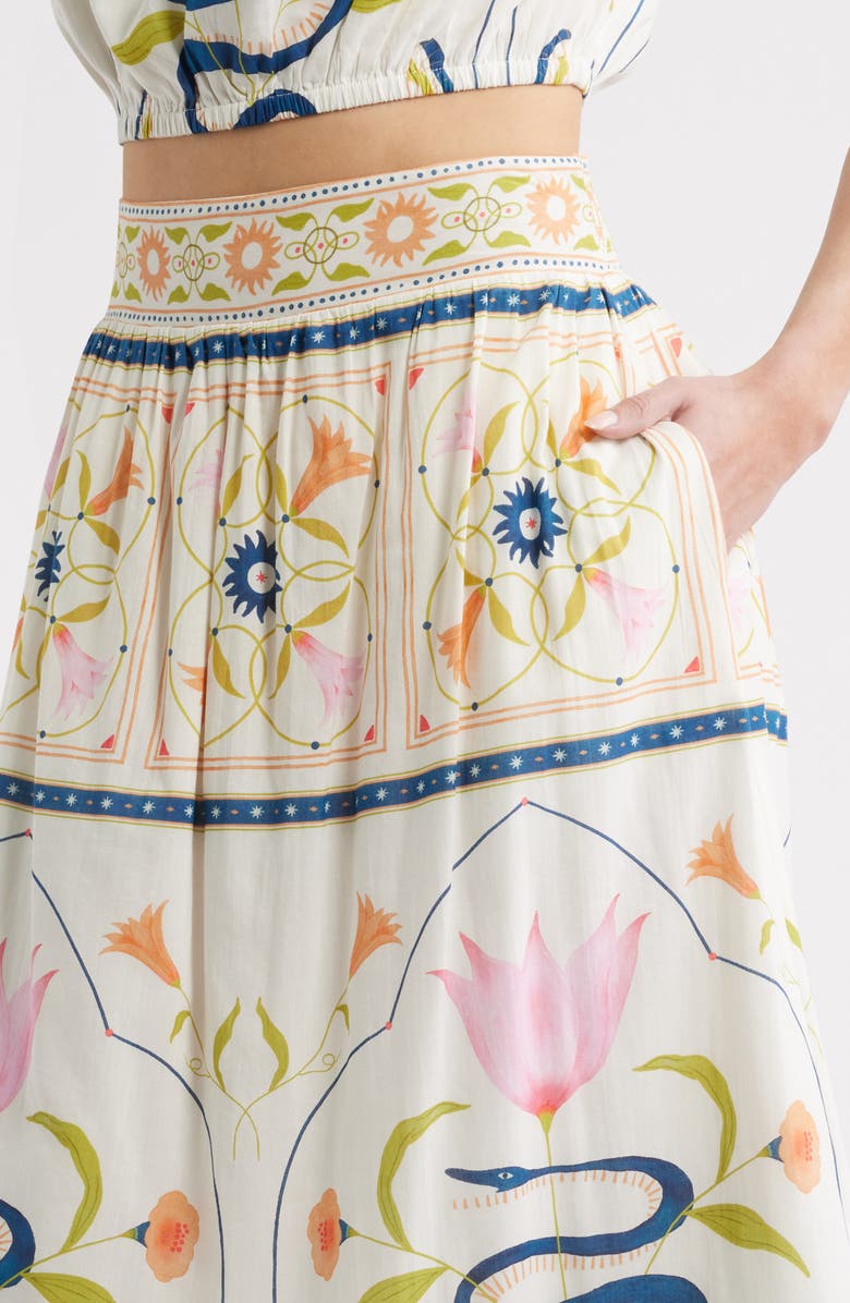 Cleobella Elliott Print Midi Skirt, Alternate, color, Montecito Print