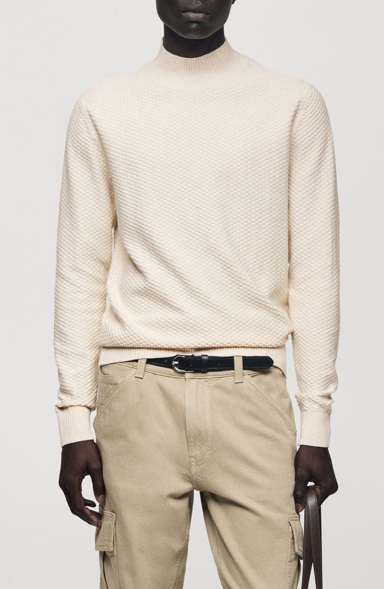 MANGO Mock Neck Sweater, Main, color, 