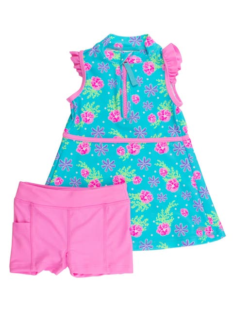 UPF50 Sleeveless Zip Ruffle Sleeve Active Dress