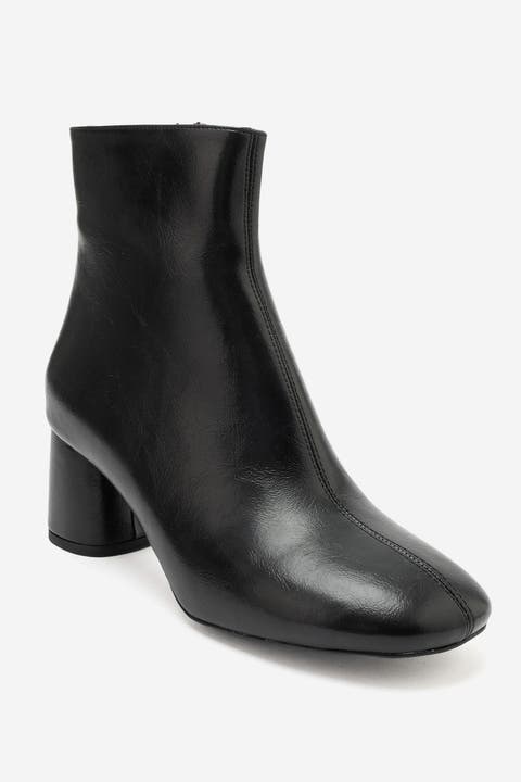Aubert Block Heel Zip Boot