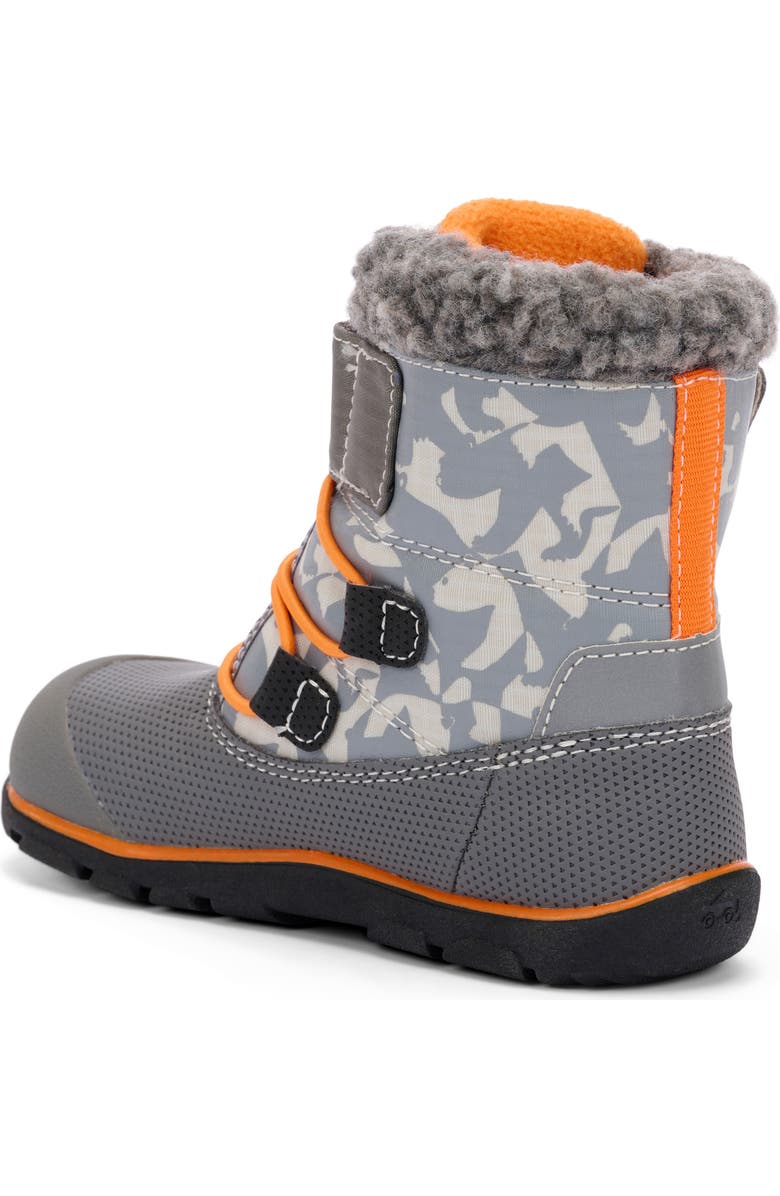See Kai Run Kids' Gilman Waterproof Snow Boot, Alternate, color, Gray/ Orange