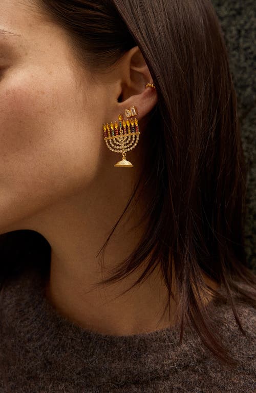 Baublebar Glow Big Crystal Drop Earrings In Gold