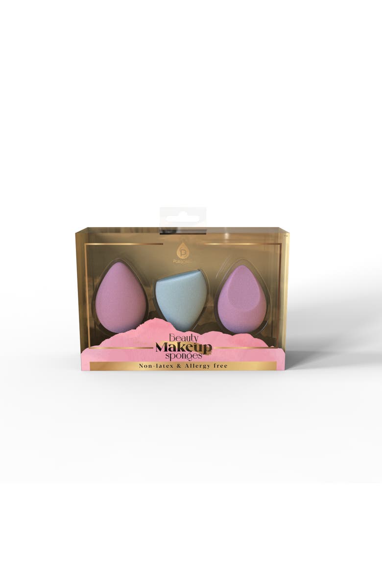 PURSONIC 3-Pack Beauty Makeup Sponges Multi-Shape Blenders for Flawless Application, Main, color, Multicolor