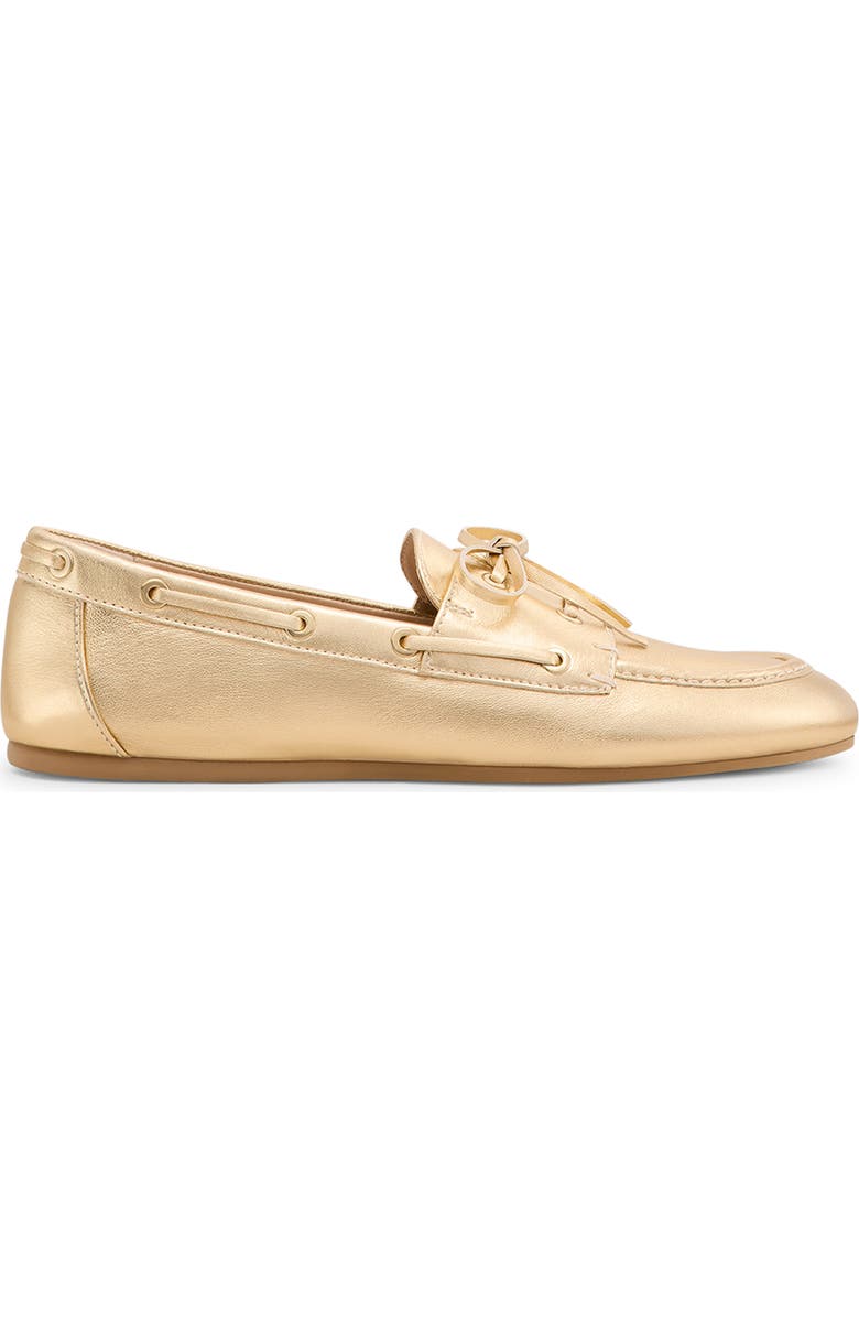 Stuart Weitzman Tinsley Moc Toe Loafer, Alternate, color, Golden