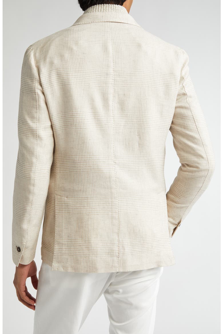 Unstructured Plaid Linen & Wool Blend Sport Coat, Alternate, color, 02 SAND