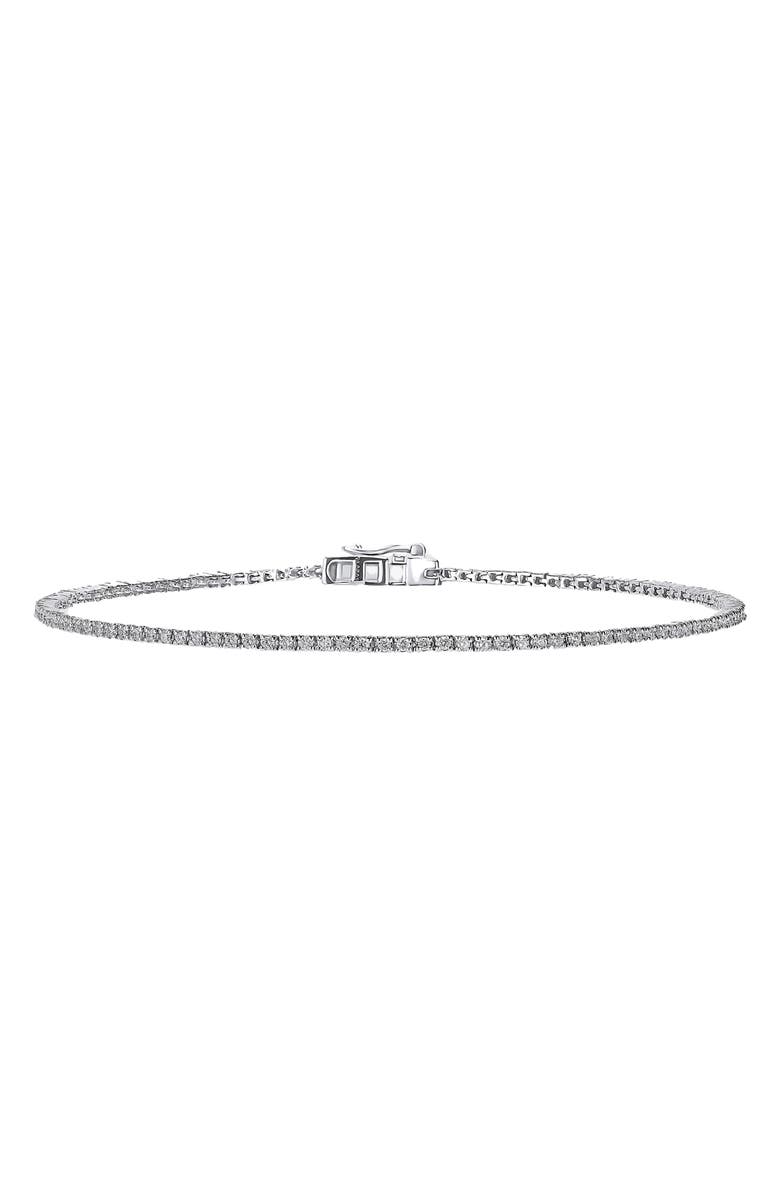 LANA 14K Gold Skinny Diamond Tennis Bracelet, Main, color, 